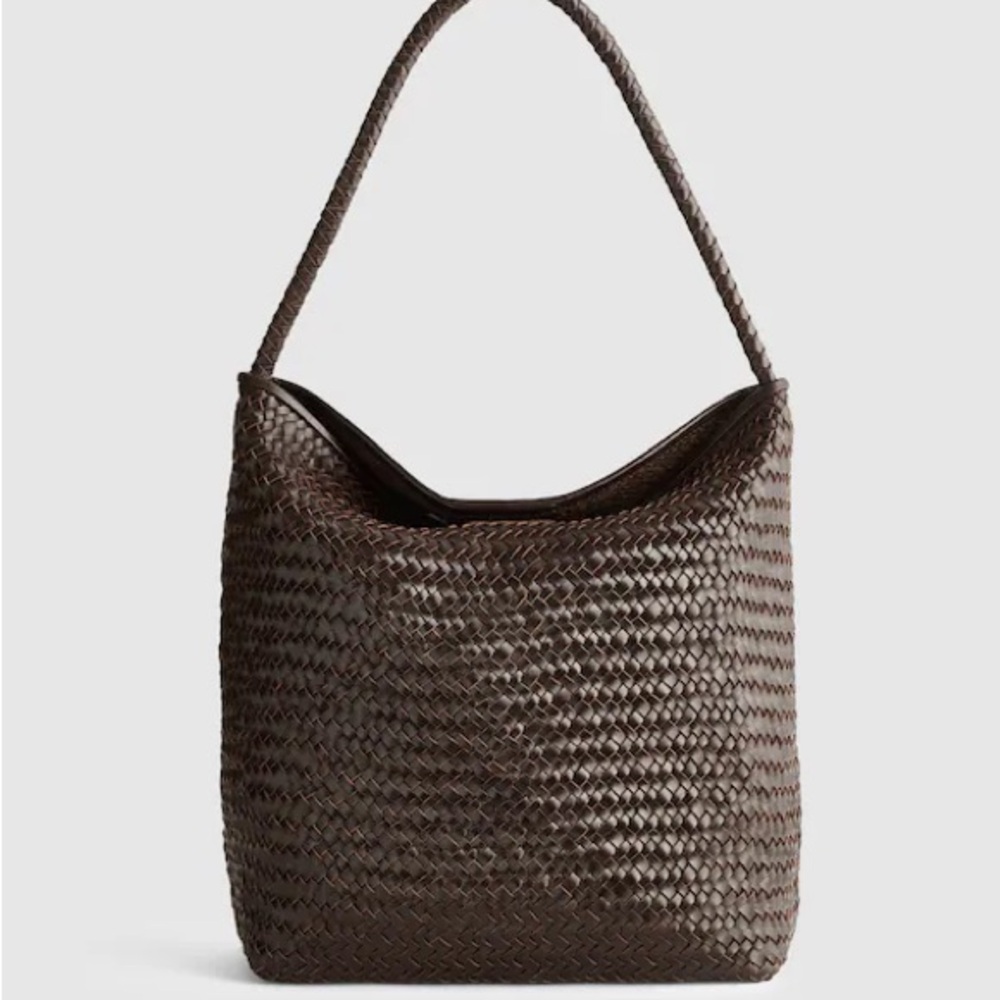 Madewell Brown Woven Leather Shoulder Bag